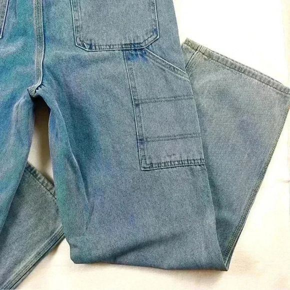 NWT Simple Society Highrise Light Wash Rayon Ankle Carpenter Jeans Size 9/29 - Picture 11 of 16